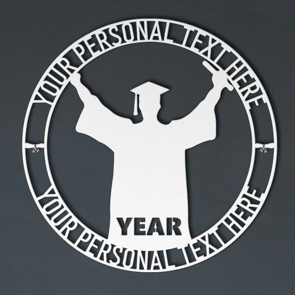 Metal wall decorations for graduates during graduation season - suitable as gifts