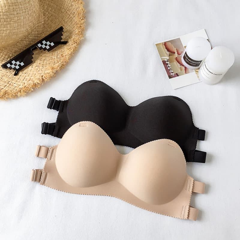 Cross-Border Camisole Smooth Back Strapless Bra, Sexy Push-Up Invisible Bra, Anti-Wardrobe Malfunction