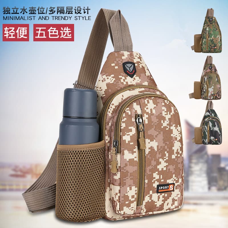 Cross-border Outdoor Men's Casual Chest Bag Shoulder Sling Bag Multifunctional Trendy Crossbody Small Bag Fashionable