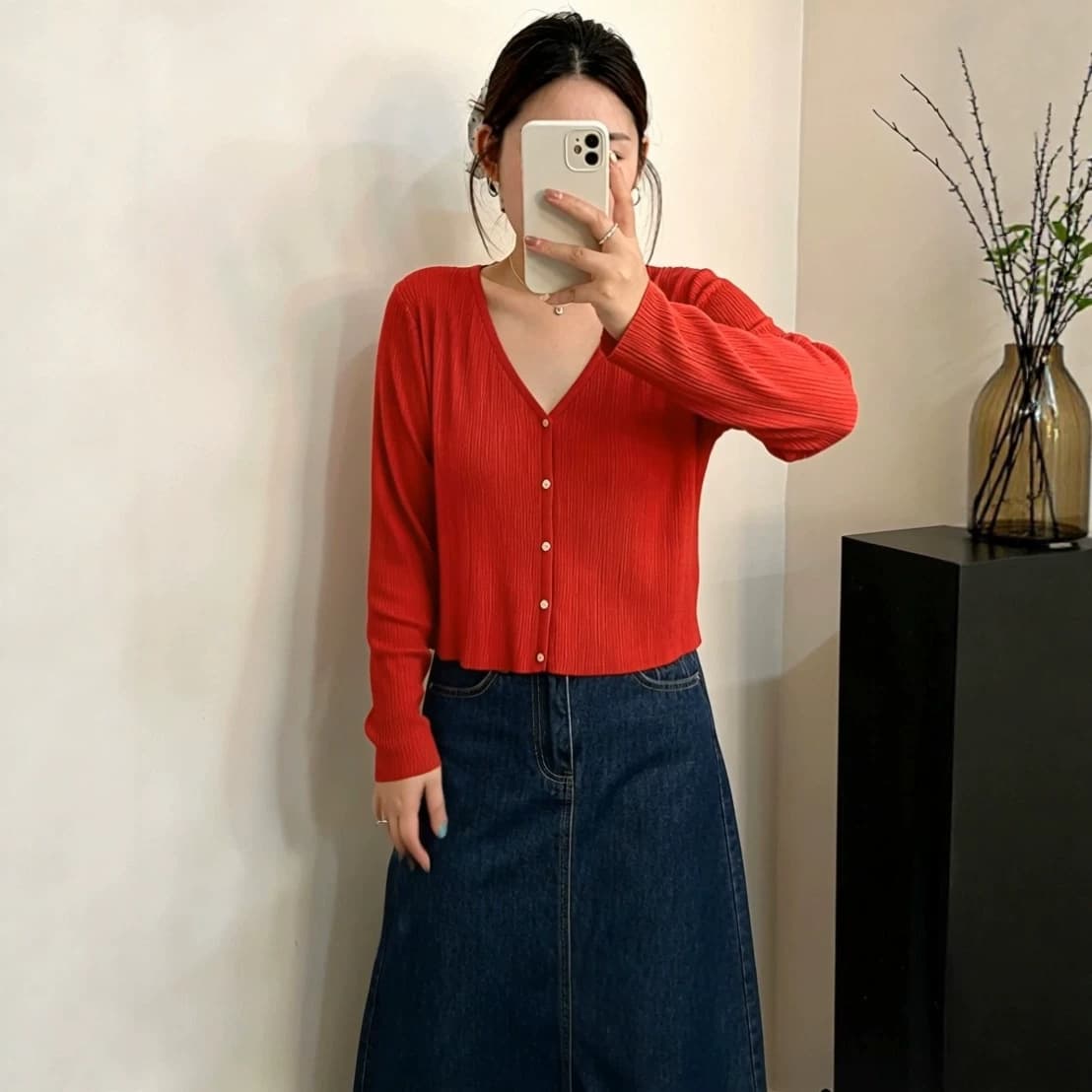 Plus size women's versatile solid color cardigan v-neck long-sleeved top 2026 summer fat mm loose short sweater