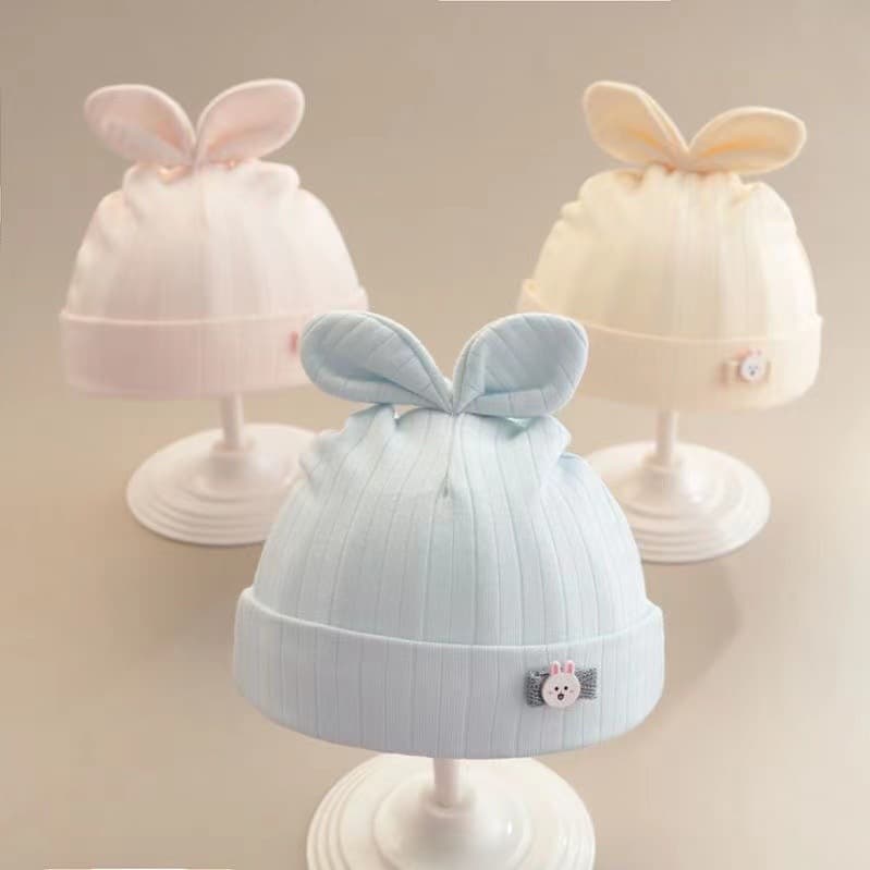 Baby hat Spring and Autumn baby hat Class A pure cotton 0-3-6 months newborn fetal hat double-layer boneless universal