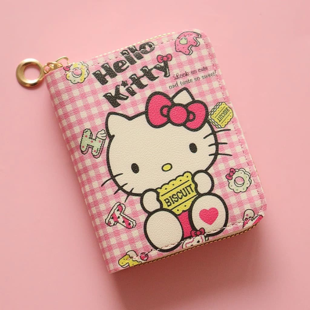 Cartoon Hellokitty Girls Bank Card Coin Bag Coin Bag Mini Cute Zipper Creative Small Purse