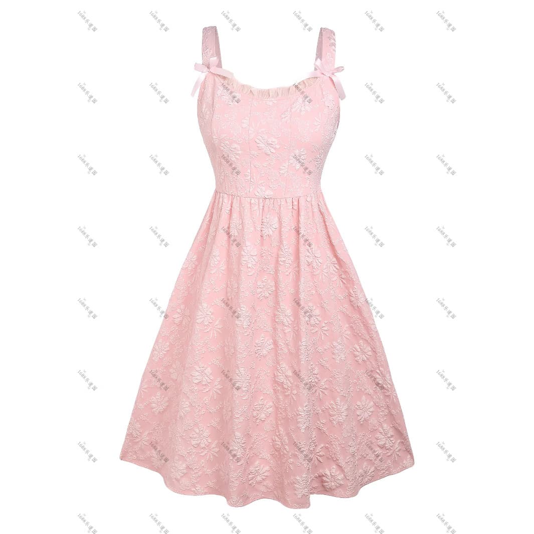European and American Plus Size Women's Floral Sweet Lace Hollow Back Formal Princess Dress Party Gown