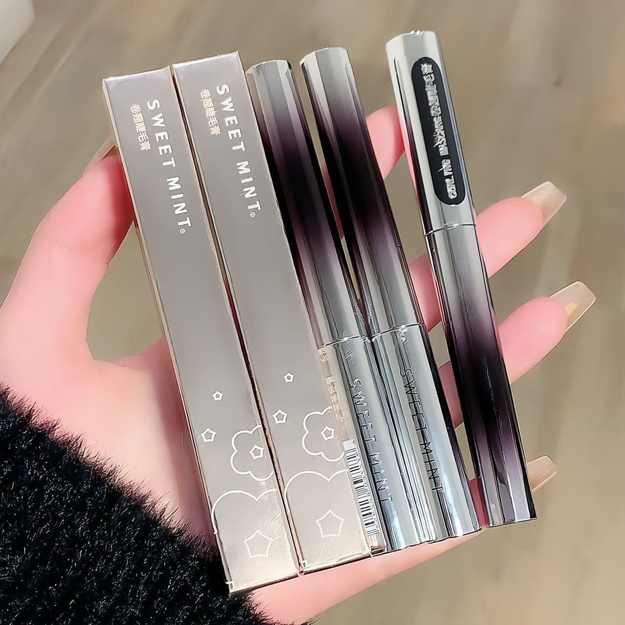 SWEET MINT Volumizing Curling Mascara Long-Lasting Waterproof Sweat-Proof Smudge-Proof Curling Primer Thickening Type