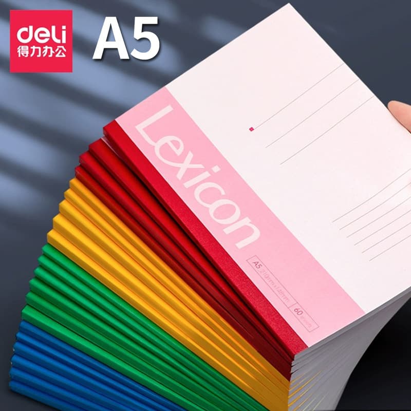 Deli Notebook A5 Wireless Glue-Bound Notepad 30 Pages Softcover Copy Office Soft Copy Student Notebook