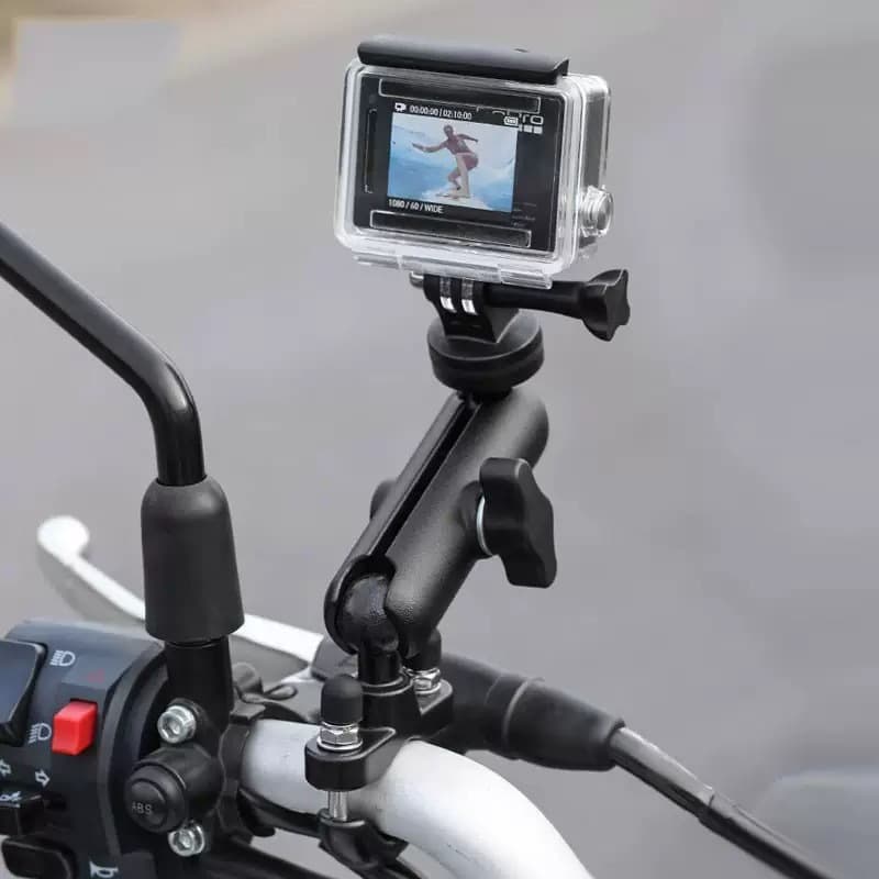 Motorcycle Dash Cam Mount Sports Camera Holder Gimbal Bracket Car GoPro Camera Mount Accessory
