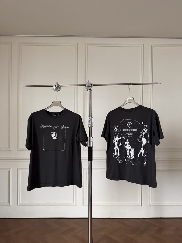 erd25fw Melancholy Rich Second Generation Locker Room Vestiaire Pour Dames Washed Crew Neck Short Sleeve