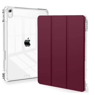 iPad 11 Tri-Fold Acrylic Tablet Case with Pen Holder Transparent Drop-Proof Anti-Bend 10 Case Stand