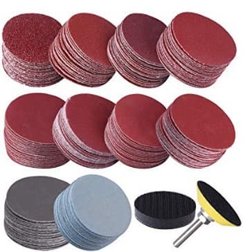 Amazon 2-inch red grit flocked sandpaper set 100PCS - self-adhesive sandpaper sheets packaged as per customer requirements