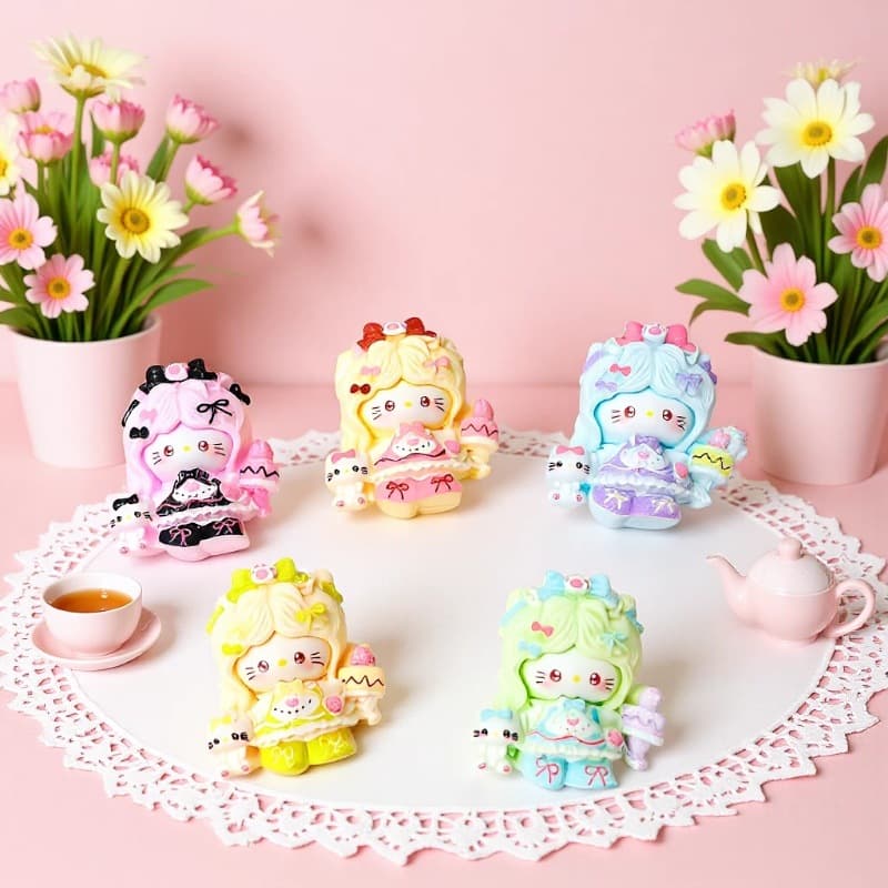 Kitten Cartoon Resin Accessories DIY Cream Glue Hair Decor Cute Resin Jewelry Pendants DIY Materials