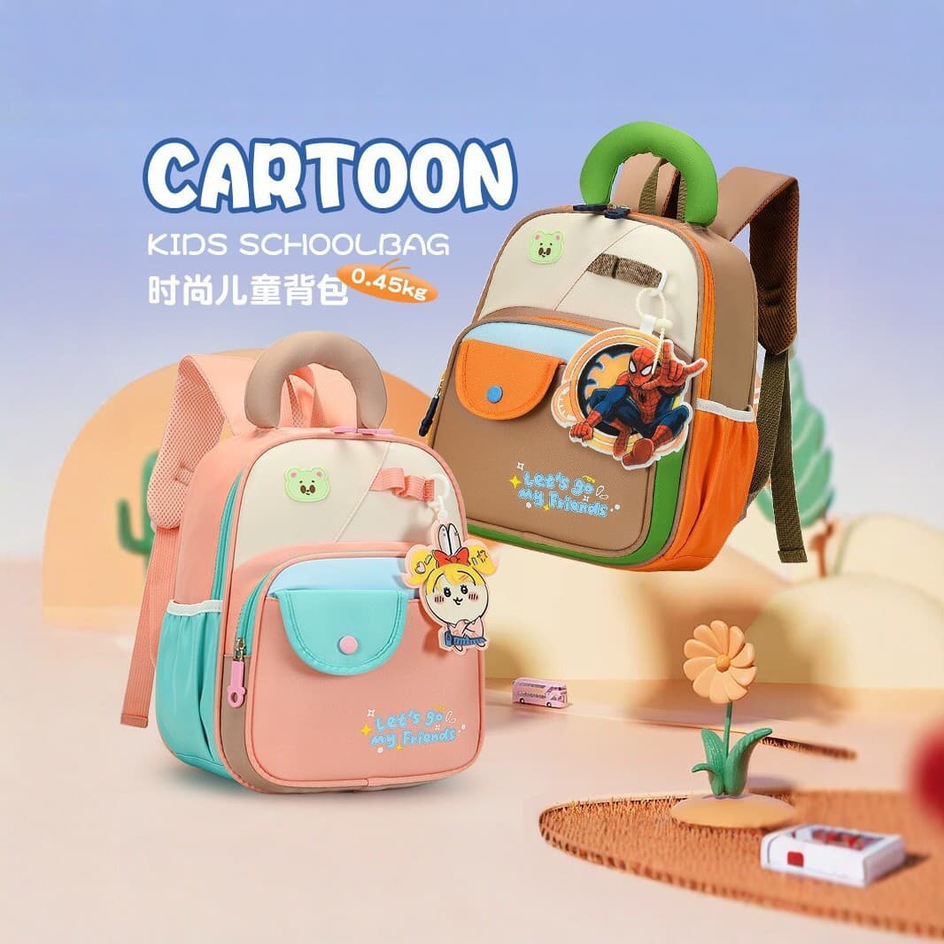 Kindergarten schoolbags, children's lightweight cartoon anime backpacks for boys and girls entering kindergarten, small and middle classes, cute backpacks