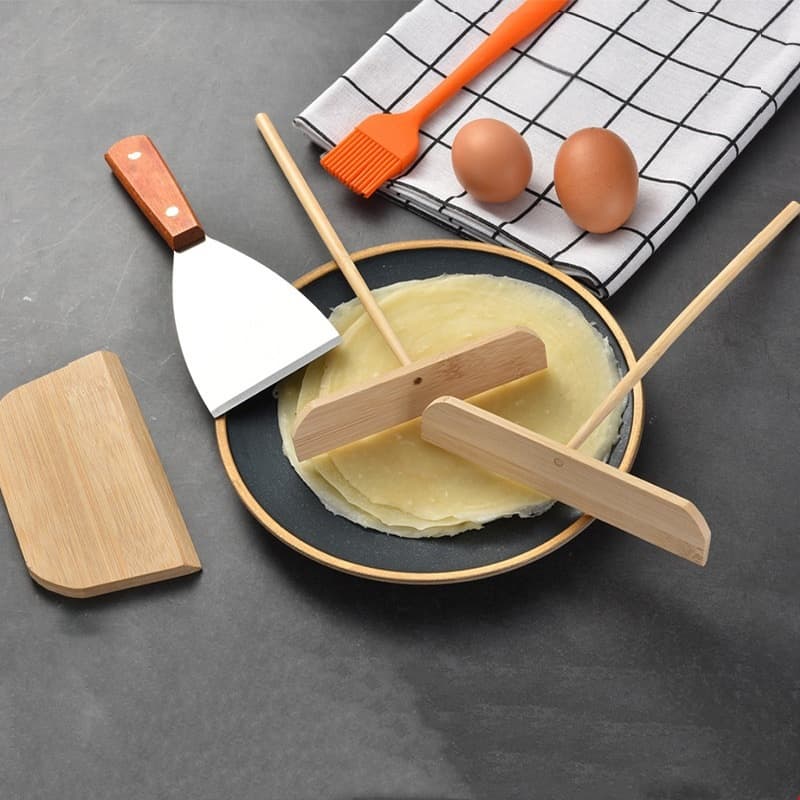 Pancake Spatula, Egg Crepe Scraper, Bamboo Dragonfly, Aozi Panji Pot Gift, Kitchen Tools
