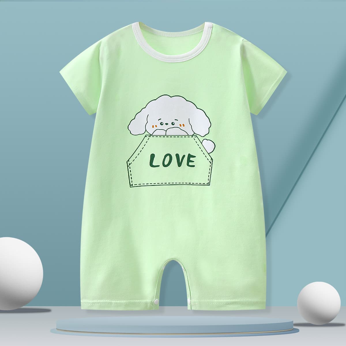 Summer Baby Romper Thin Style, Cartoon Short-Sleeve Bodysuit for Newborns, Infant Sleepwear for Boys and Girls