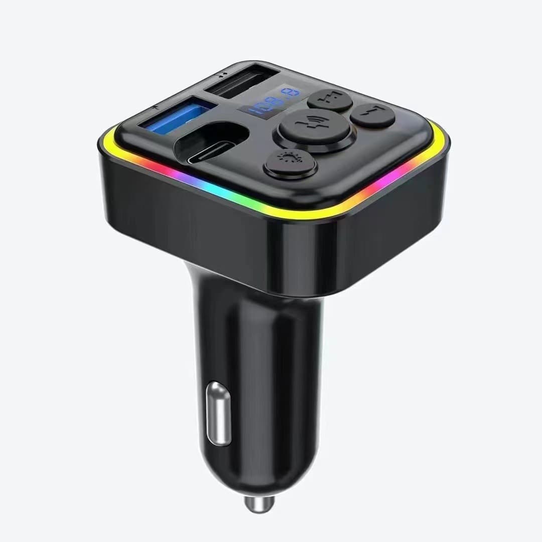 A Must-Have Car-Mounted Mp3Qc5.0 Bluetooth Mp3 Player for Self-Driving Travel with Fast Charging Car Charger + Type-C Interface