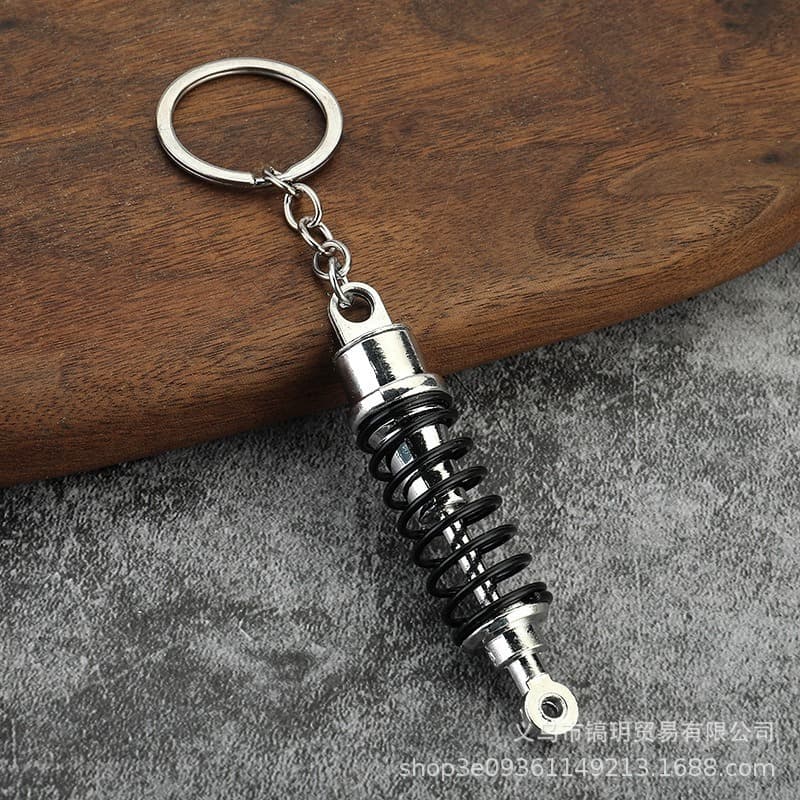Creative Metal Keychain Turbo Gear Shift Wheel Hub Brake Disc Shock Absorber Caliper Car Keychain Pendant Wholesale