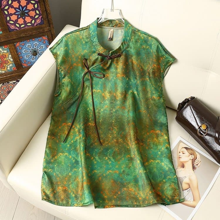 Fashionable and Western style mother's wear 2026 new national style women's short-sleeved shirt summer wear new top temperament middle-aged T-shirt
