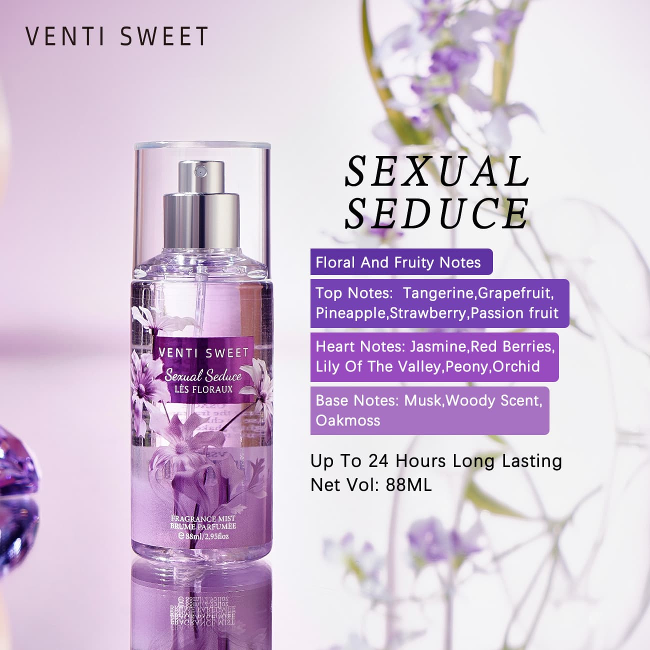 Cross-border trade perfume fragrance for women in Thailand and Indonesia, body spray with long-lasting floral scent, cosmetics