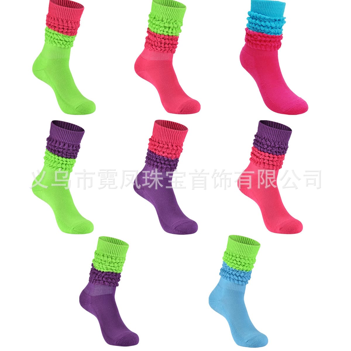 Cross-border Over-the-Knee Socks for Women, Autumn Winter Long Tube Knee-High Stacking Socks, Candy Color Bubble Socks, Towel Sports Long Socks, Women's Socks