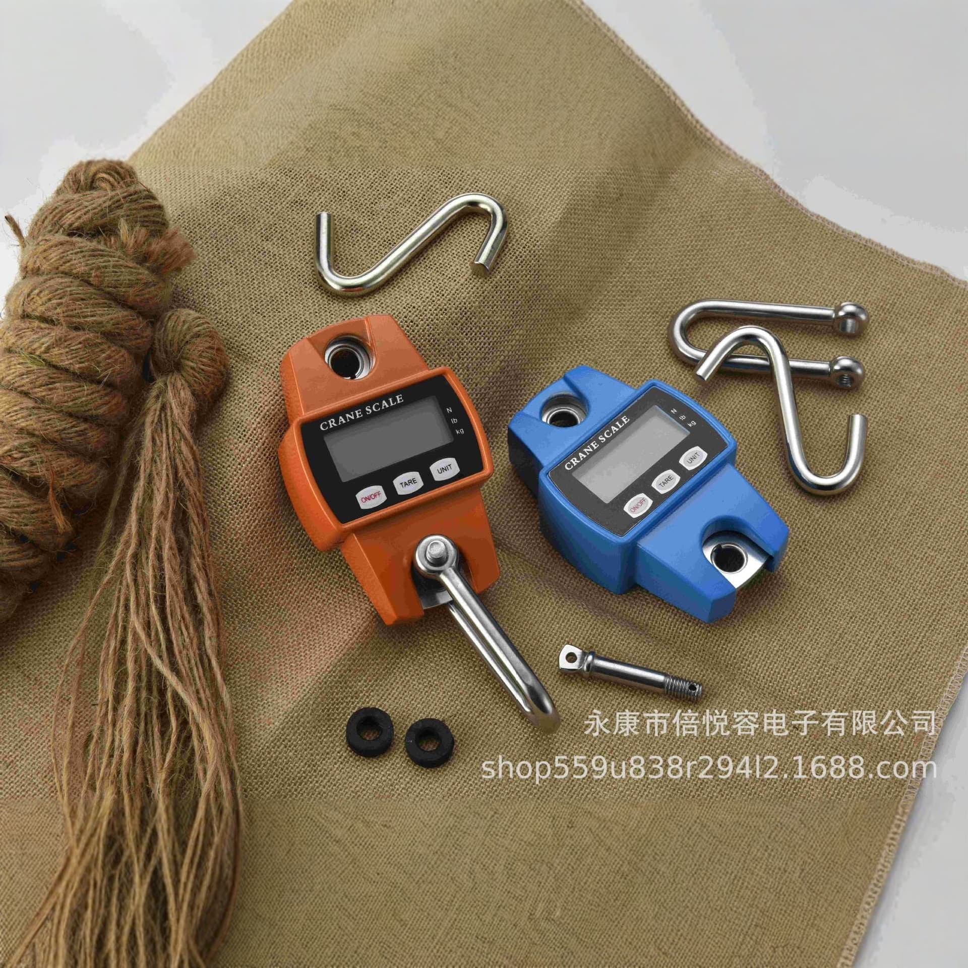 Small Portable Hanging Scale 300kg Electronic Hanging Scale, Handheld Electronic Crane Scale with Direct View Hook
