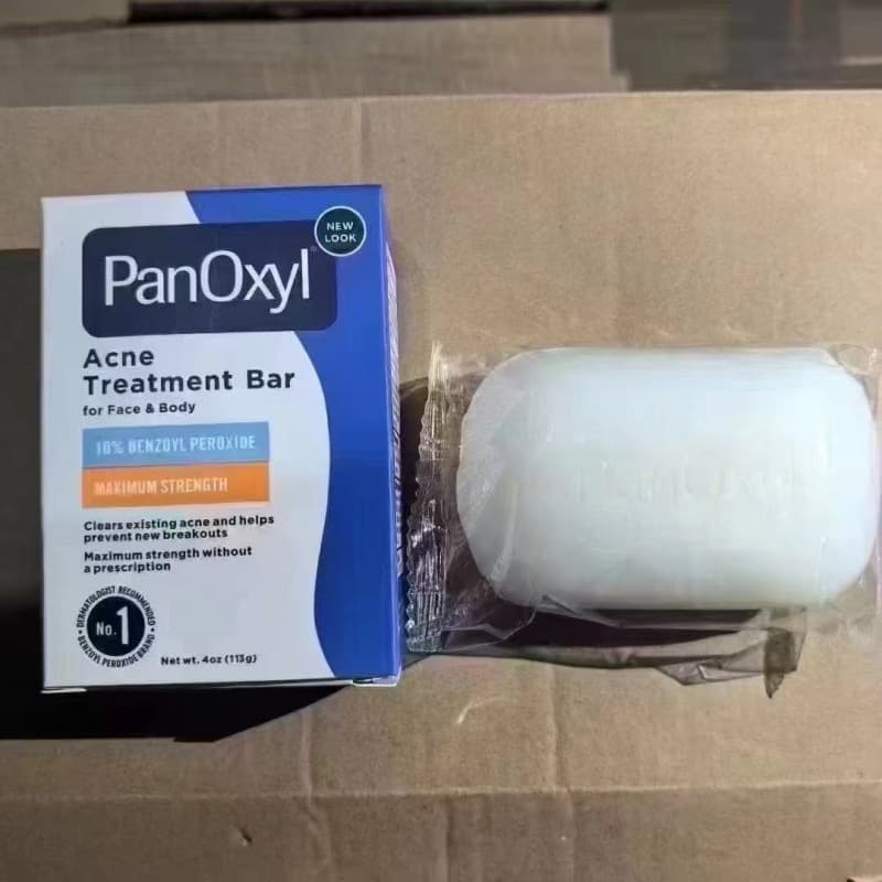 USA Panoxyl 10% Benzoyl Peroxide Acne Treatment Solid Soap, BPO, Ban Sai, Deep Cleansing for Face and Body