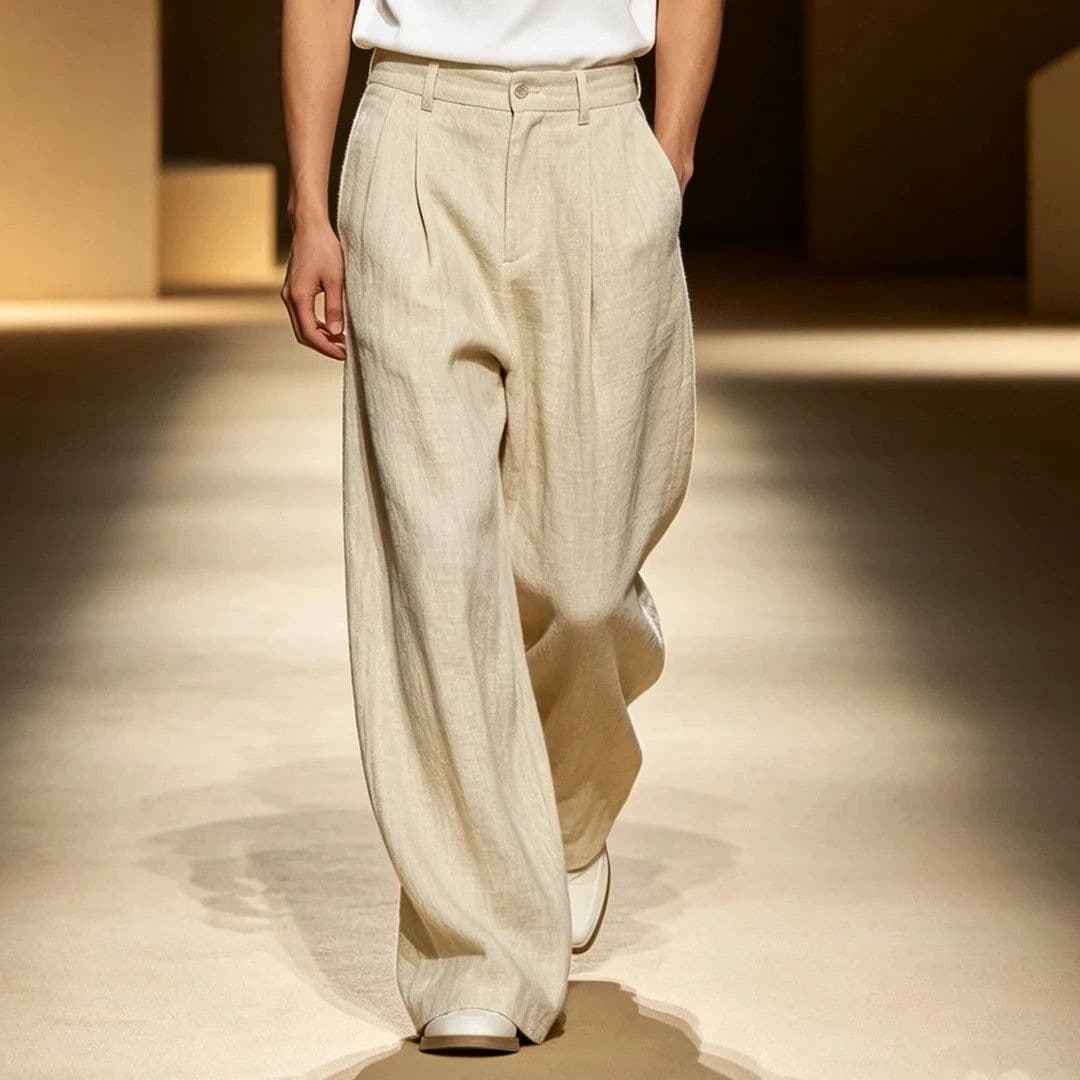 [Old Money Style] New Summer Casual Pants for Men - Trendy, Solid Color, Versatile, Lightweight, Comfortable, Breathable, with Draping Effect