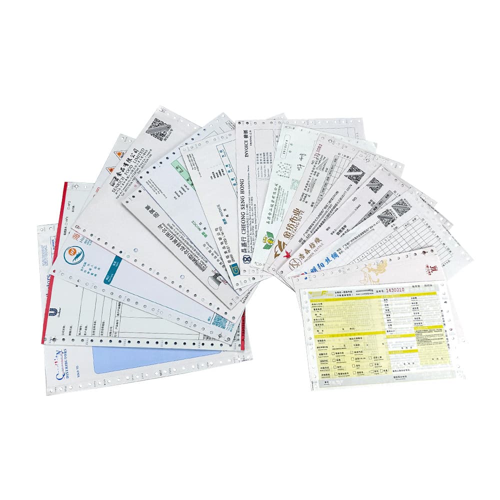 Dot Matrix Duplicate Slip for Water Company Payment Voucher 24cmx14cm Two-part Paper Machine-printed Slip