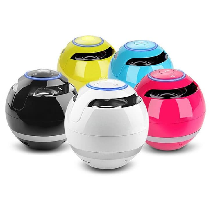 Mini outdoor small audio LED light round Bluetooth speaker computer subwoofer creative gift large volume audio