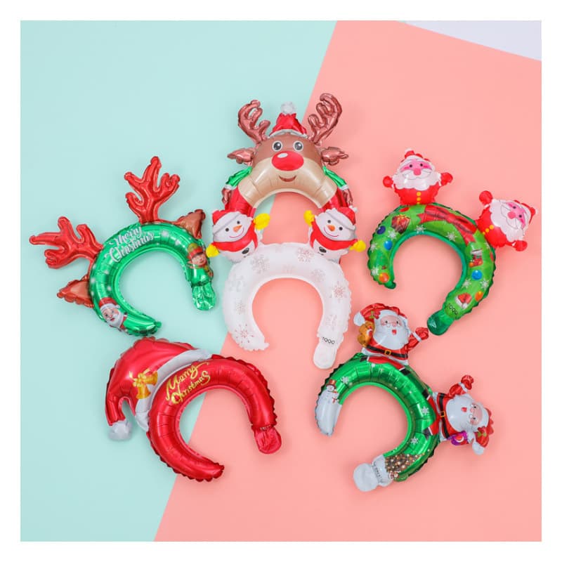 Christmas balloons, wrist balloons, night market stalls selling Christmas balloons, cross-border Christmas handheld sticks, mini aluminum films