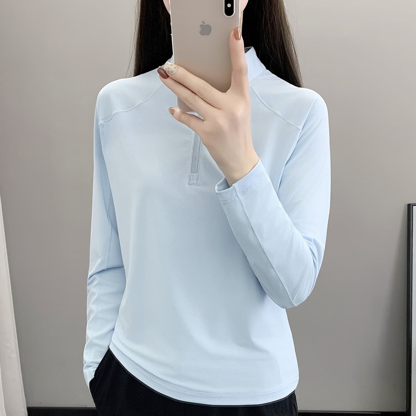 Quick-Dry Long Sleeve Shirt Women New 2026 Spring Summer Thin Moisture-Wicking Daily Sports Ice-Feel Versatile T-Shirt Top