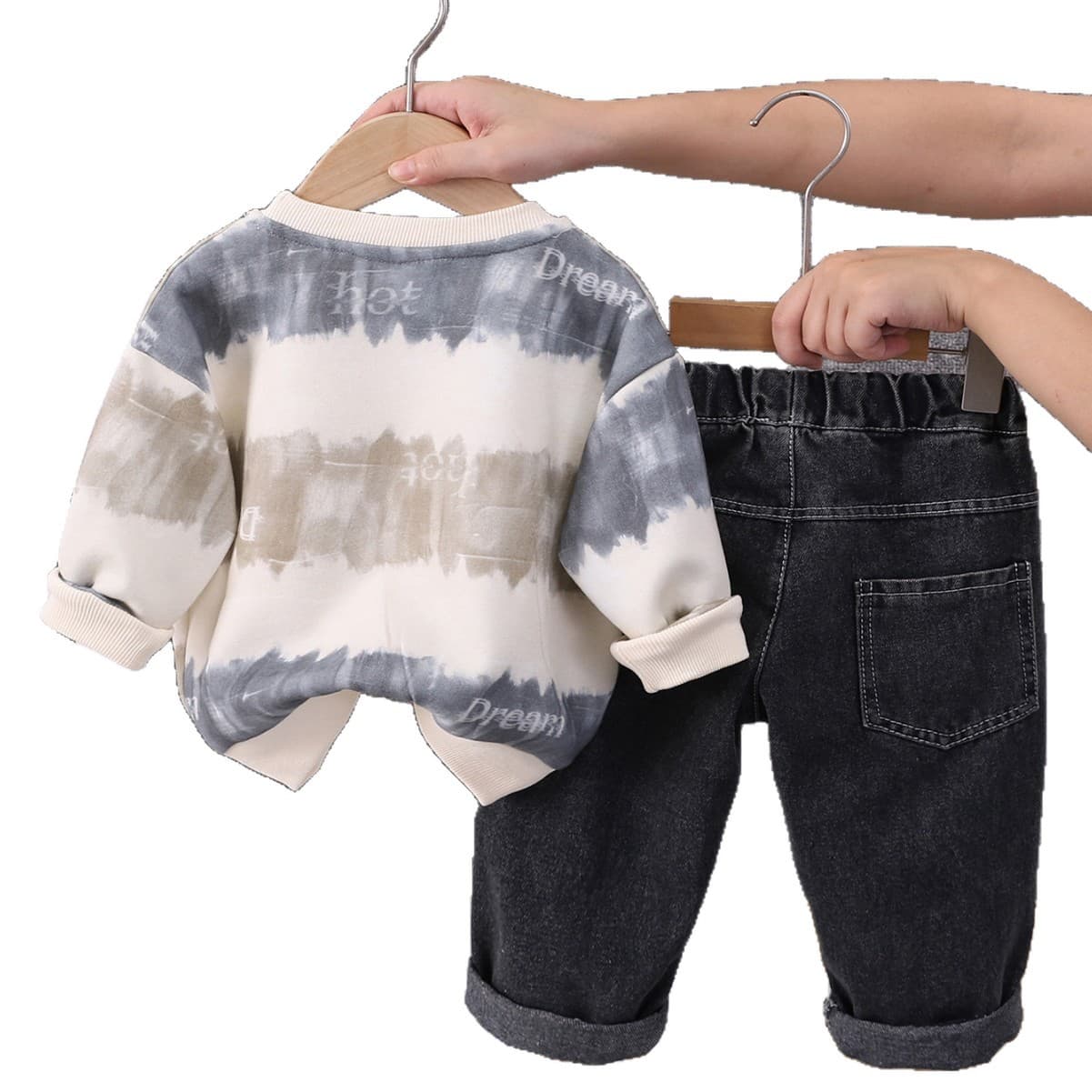 Baby Spring/Fall Outfit Set, 2026 New for 1-4 Years, Kids' Stylish Two-Piece Set, Cool Casual Clothes for Boys