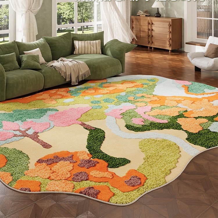 Nordic Moss Crystal Velvet Carpet for Living Room Bedroom Bedside Mat Soft Water-Absorbent Anti-Slip Home Floor Mat Factory Direct Supply