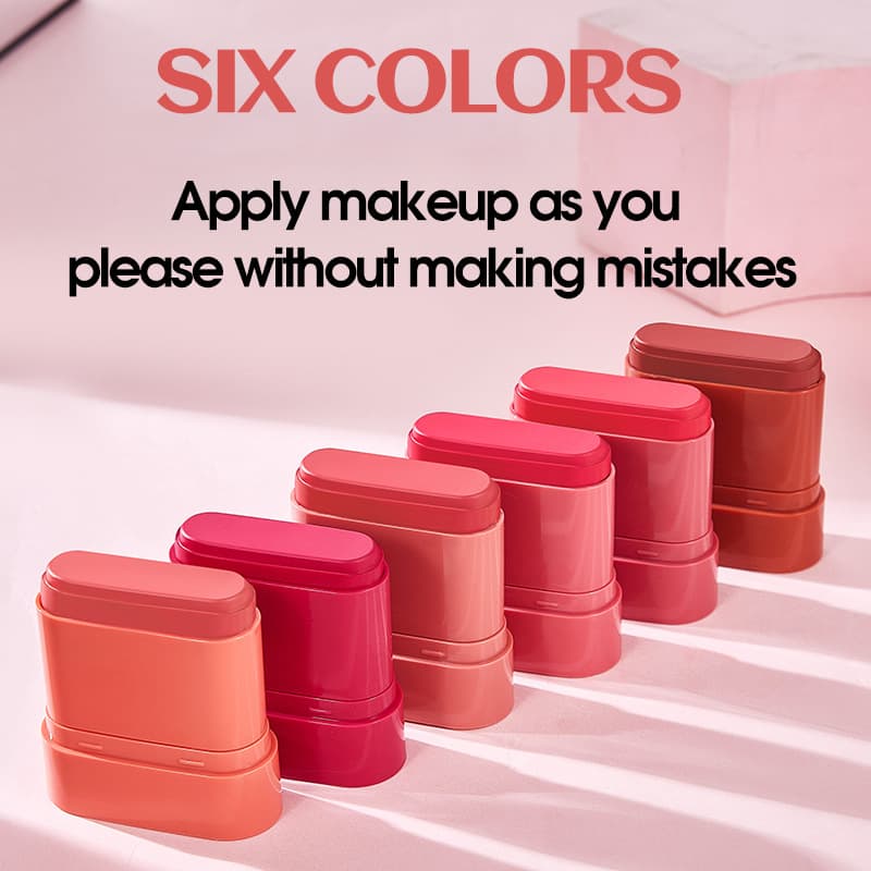 Meidian 6-Color Blush Stick Face Brightening Long-lasting Blush Natural Highlighter Natural Bare Makeup