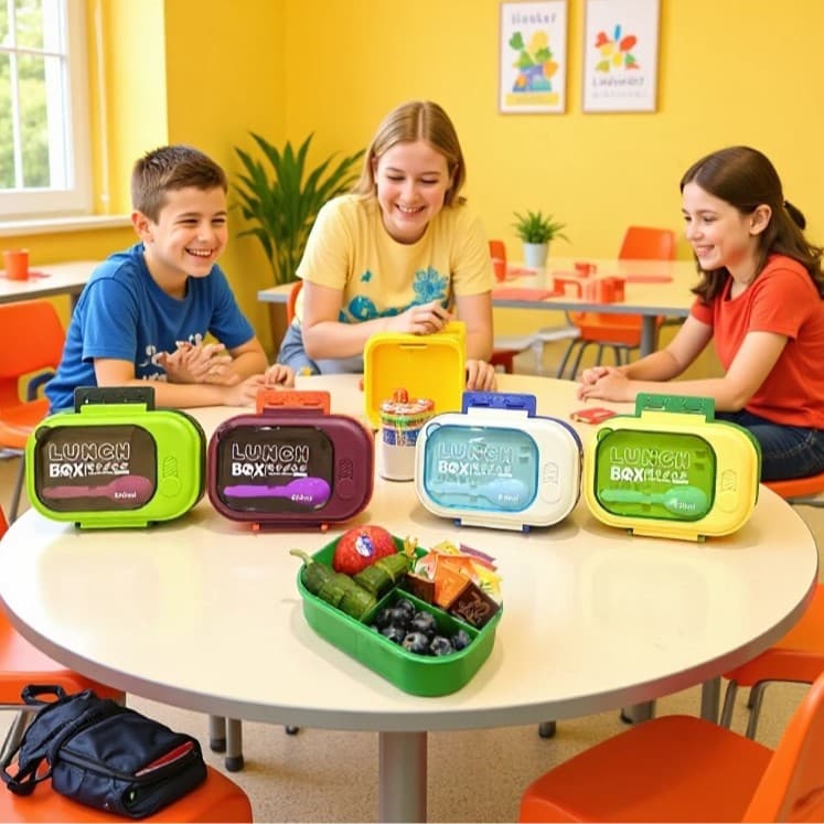 Cross-border office gift student lunch box compartmented fruit lunch portable lunch box food grade lunch boxes