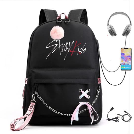 Stray kids combination peripheral same style backpack, backpack, school bag, Korean version, large capacity new style for students, men and women