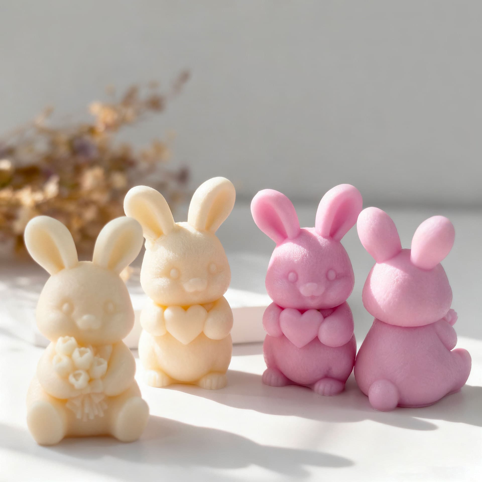 Cross-border European and American Amazon Rabbit Candle Cute Bunny DIY Easter Scented Candle Office Decoration