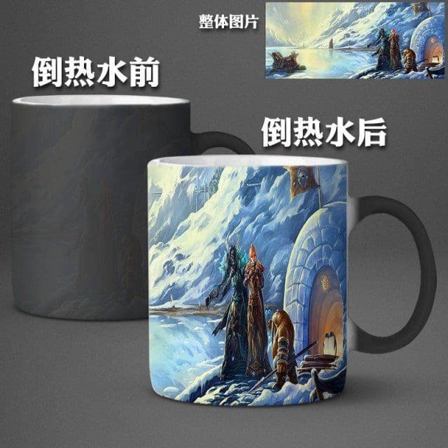 Mug World of Warcraft wow game peripheral blood elf anime personalized coffee cup tea cup ceramic color changing cup