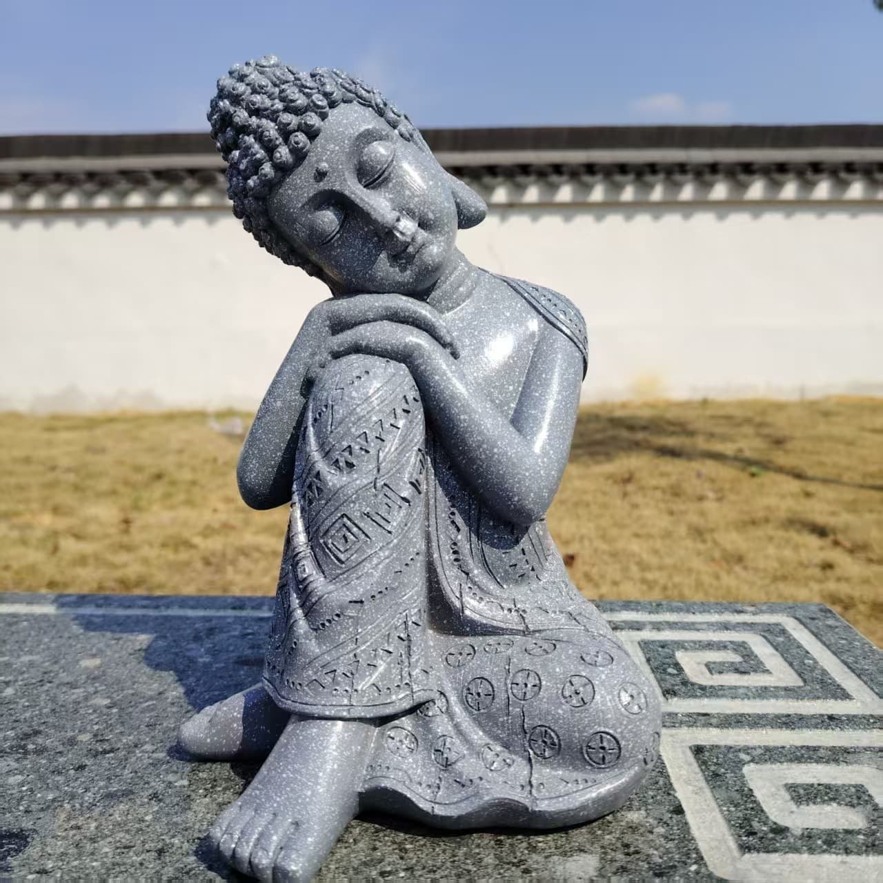 Chinese Zen Buddha Statue Ornament Resin Craft Thai Restaurant Reclining Buddha Garden Decoration Sculpture Craft Ornament