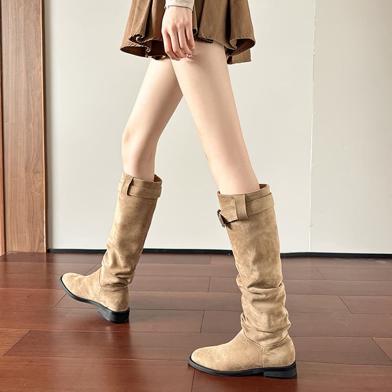 Women's Chunky Heel Boots, Slimming and Versatile Fashion Boots, Over-The-Knee Long Boots, Women's Western Riding Boots, Winter Riding Boots