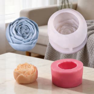 DIY Flower Silicone Mold, Rose Tulip Chocolate Mousse Mold, Resin Aromatherapy Plaster Candle Mold