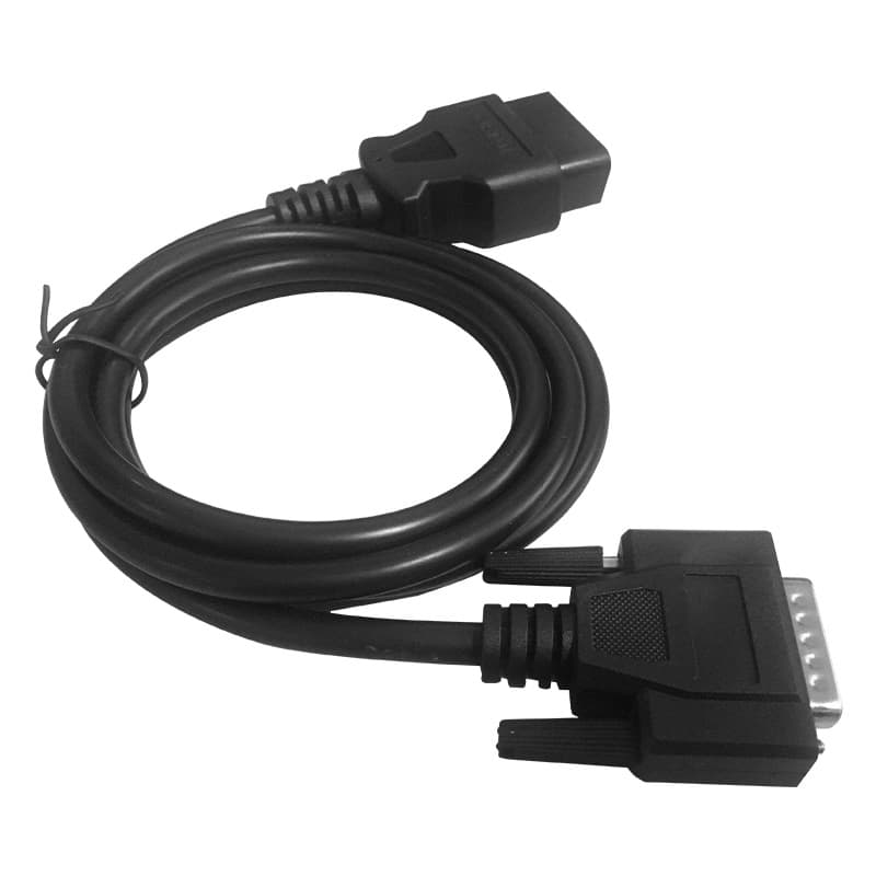 OBD2 Male to DB15P Male Extension Cable, 16C Round Cable OD7.0, Automotive Diagnostic Tool Connection Cable
