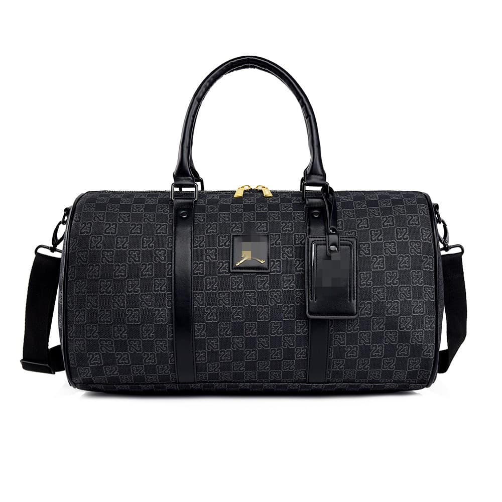New AJ Checkered Fabric Large Capacity Air Shoulder Crossbody Handbag Gym Bag Travel Bag Student Bag