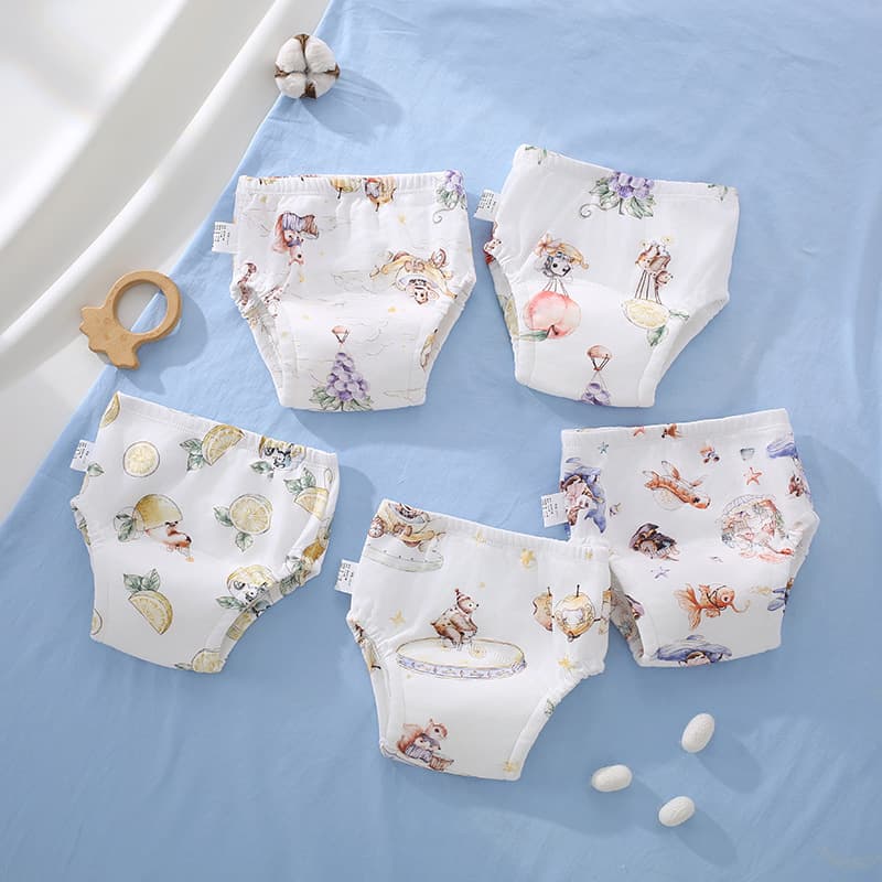 Cartoon Baby Potty Training Pants, Diaper Learning Pants, Infant Waterproof Diaper Cover, Princess Style