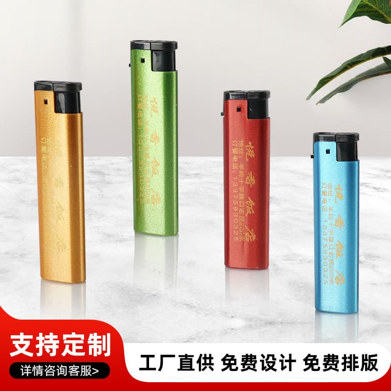 Manufacturer wholesales high-looking outdoor disposable windproof lighters with free printing new windproof internet celebrity lighters