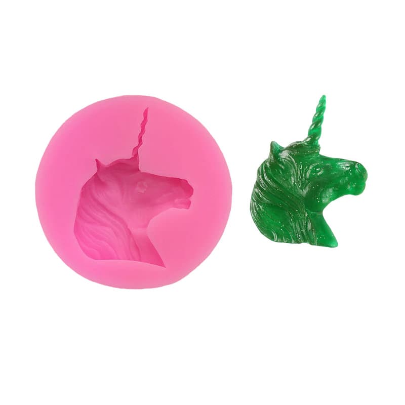 Unicorn Horse Liquid Silicone Mold Fondant Cake Mold Baking M044