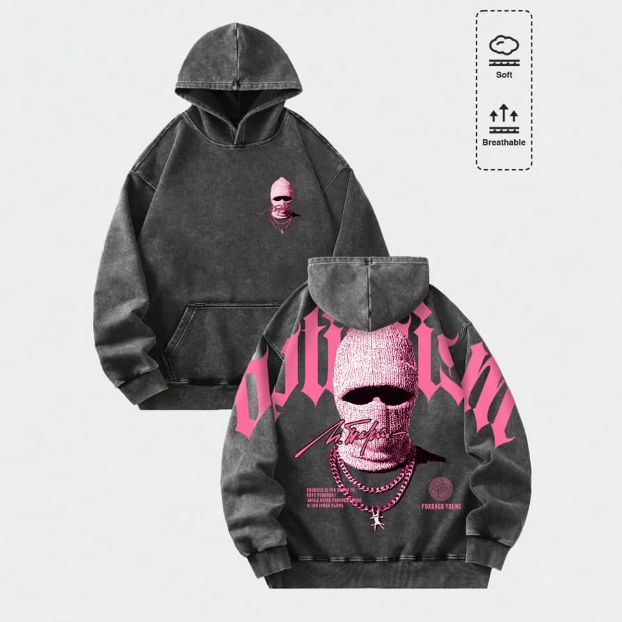 2026 cross-border foreign trade American retro old trend hip-hop pullover sweatshirt loose casual hoodie sweatshirt