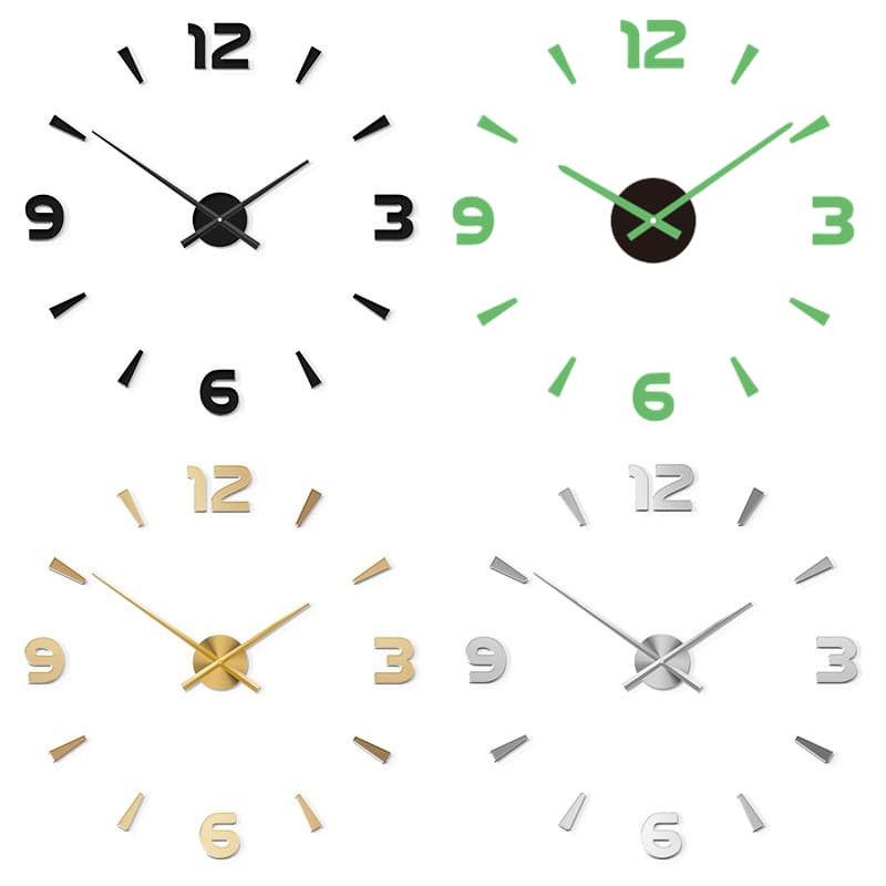 Fashion new upgraded 3D acrylic DIY wall clock simple and versatile living room hall home commercial silent clock