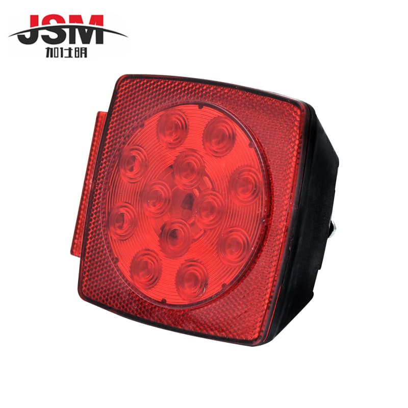 12V Square Tail Light for Trailer Truck Semi-Trailer Caravan RV Boat LED Brake Light Stop Turn Signal