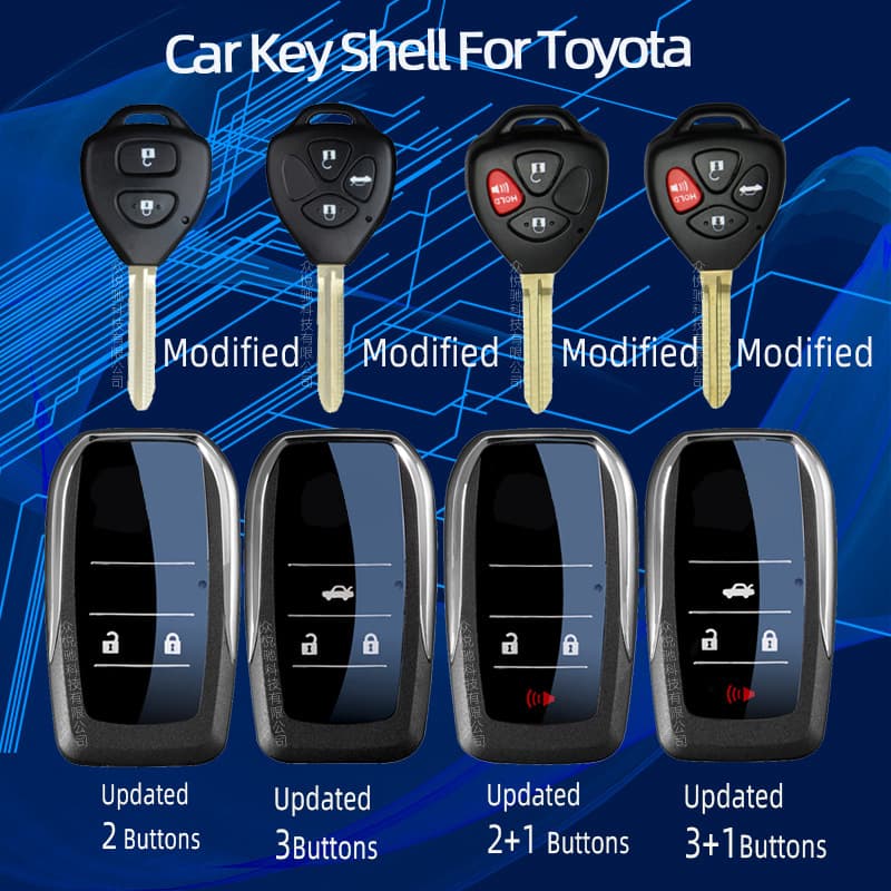 Compatible with Toyota Corolla Camry RAV4 Reiz Vios Crown Flip Remote Key Modification Folding Key Shell
