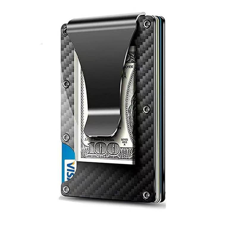 Amazon TEMU cross-border new carbon fiber card holder RFID anti-theft card swipe bag credit card box factory direct sale