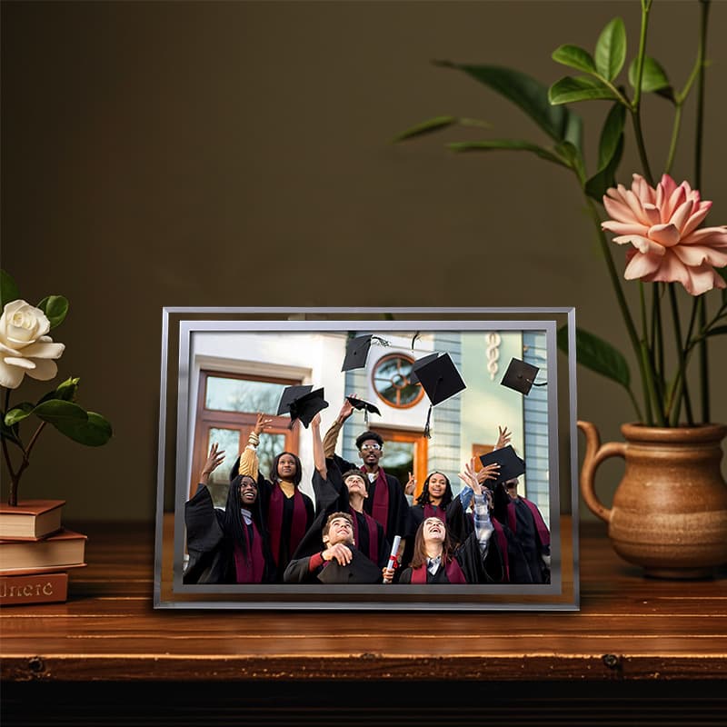 Custom 5-inch Photo Frame Campus Time Photo Frame Memorial Graduation Photo Frame Crystal Glass Photo Frame